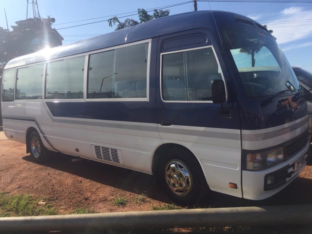 Entebbe Airport taxi services Coaster bus for to carry big numbers of people
