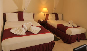 Twin room at Entebbe Airport Hotel